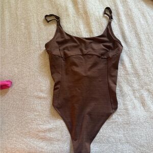 NWOT Outdoor voices Brown Sleeveless Bodysuit